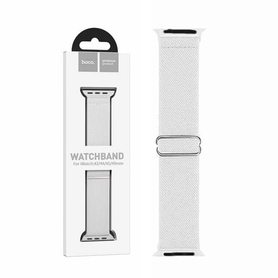 Hoco Elastic Nylon Bracelet WA04 Fashion Series (42/44/45/49mm) for iWatch White